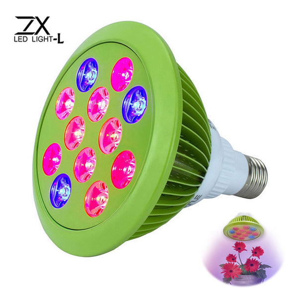 ZX 12W 24W E27 Plant LED Grow Lamp Bulb Garden Greenhouse Plant Seedling Light