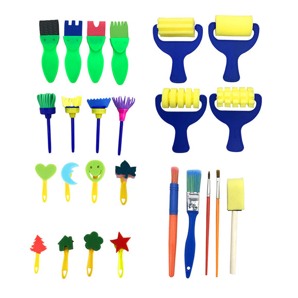 30 PCS Children's Painting Tools Sponge Brush Seal EVA Creative Graffiti Early Education DIY Art Supplies Toys