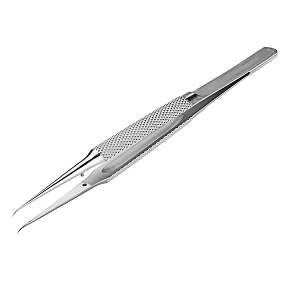 Gray Bend Head Titanium Alloy Tweezers Professional Maintenance Tools 0.15mm Edge Precision Finge