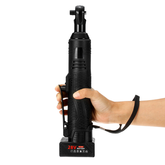 12V/18V/28V Electric Ratchet Wrench Cordless Electric Wrench 3/8'' Right Angle Wrench Li-ion Batteriy Charger Tool