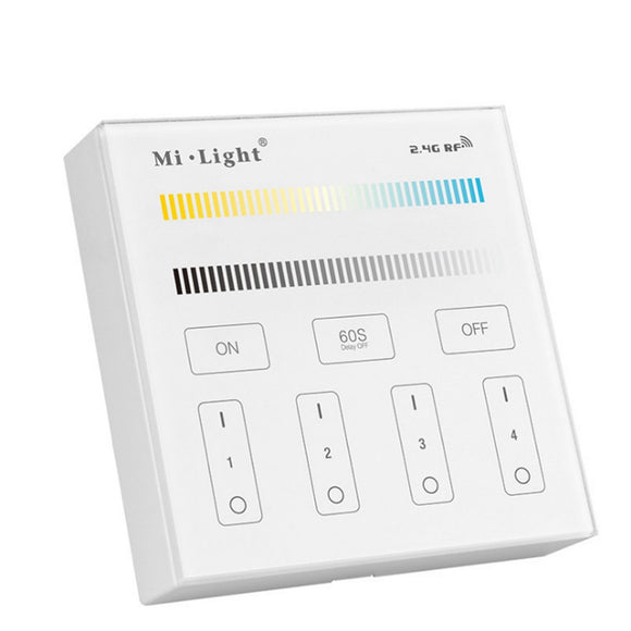 Milight B2 4-Zones Smart Panel Dimmer Controller Work With CCT LED Strip Light Floodlight Bulb