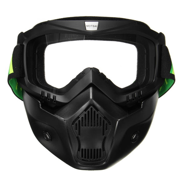 Motorcycle Windproof Dustproof Helmet Goggles With Removable Mask