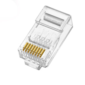 10X Choseal QS6016 8P8C RJ45 Cat6 Gigabit Ethernet Gold-Plated Copper Network Connectors