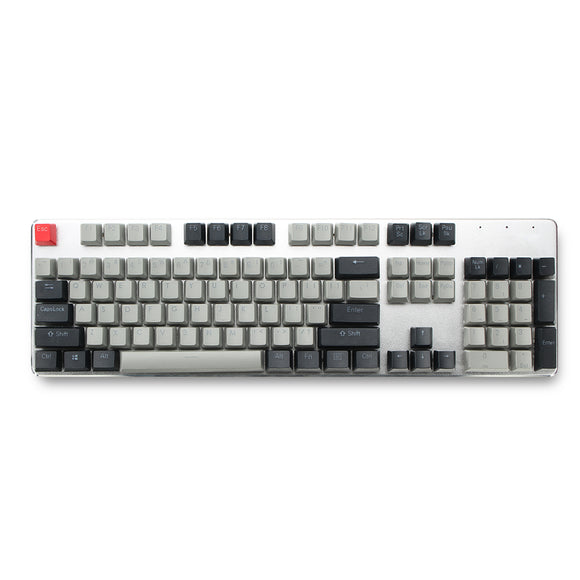 MantisTek Black and Grey 110 Key Caps OEM Profile Double Shot Backlit PBT Keycaps