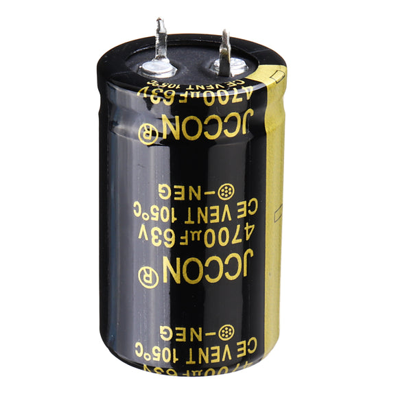 10Pcs 4700UF 63V 25x40mm Radial Aluminium Electrolytic Capacitor High Frequency 105C