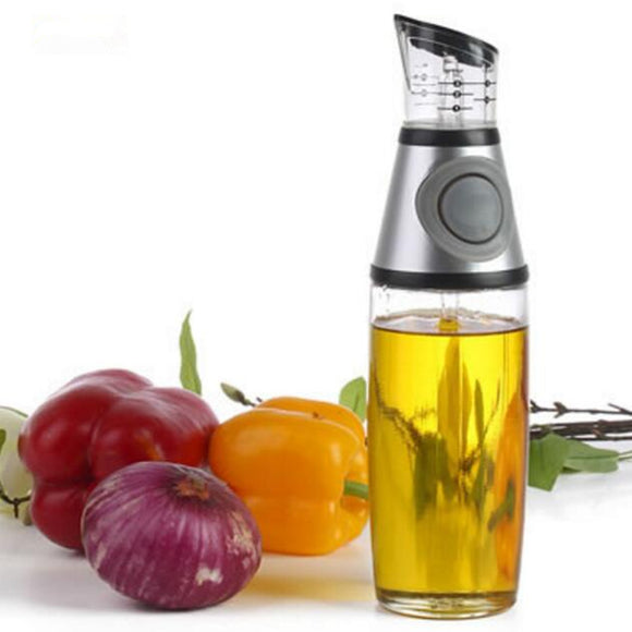 500ml Kitchen Glass Olive Oil Vinegar Dispenser Pourer Bottle With No-Drip Spout