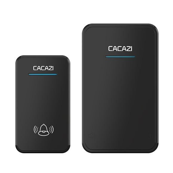 CACAZI Long Range Wireless Doorbell DC Battery Operated 300M Remote Door Bell 48 Rings 6 Volume