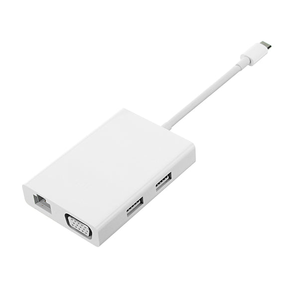 Xiaomi USB-C Type-C To 2K@60Hz VGA Gigabit Ethernet Port 2 USB 3.0 Hub Type-C Multi-functional Hub