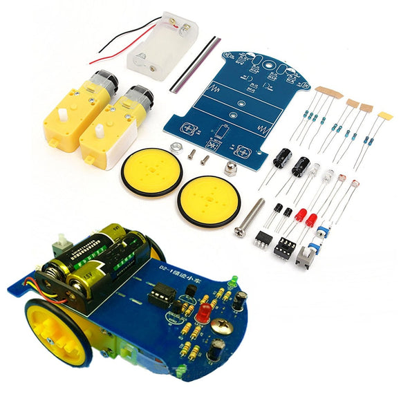 DIY Smart Tracking Robot Car Electronic Kit With Reduction Motor Set