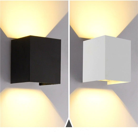 12W Up/Down Wall Lamp Sconces Light Warm White/White Waterproof for Home Bedroom AC85-265V