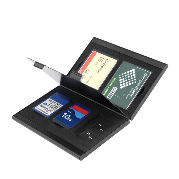 Rocketek Metal TF Memory Card Collection Slot Card Adapter Organized Management Storage Box