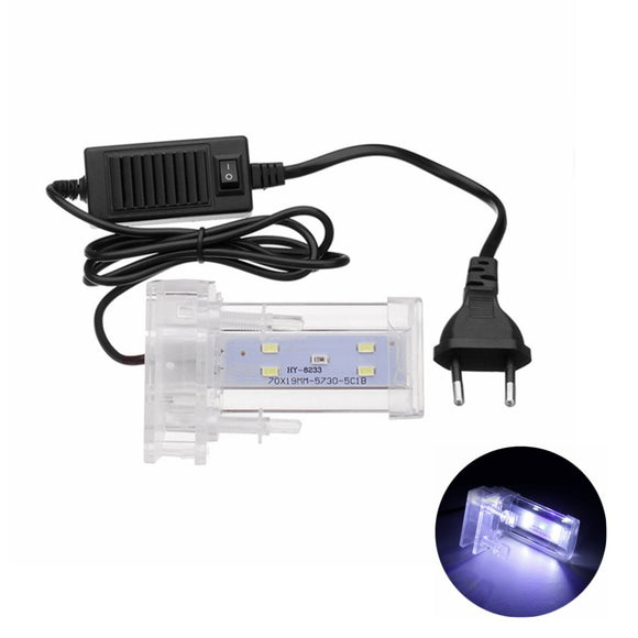 8CM Crystal LED Aquarium Light Clip on Plant Grow Fish Tank Lighting Lamp AC220V