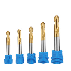 Drillpro 5pcs 2 Flutes 90 Degree 4-10mm Chamfer Drill Bit M35 HSS Cobalt Drill Bit Milling Cutter