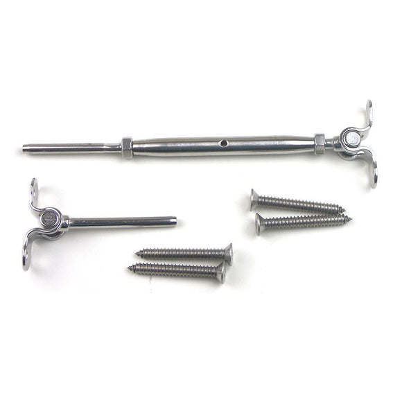 3/16 Stainless Steel Hand Swage Stud Turn Buckle Deck Toggle Tensioner for 3/16 Inch Cable Railing