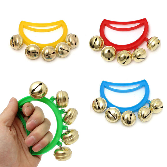 Colorful Hand Bell Jingles Percussion Musical Instrument Kids Christmas Toy