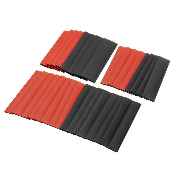 127Pcs Black&Red Weatherproof Heat Shrink Tube Sleeving Tubing Tube Assortment Kit