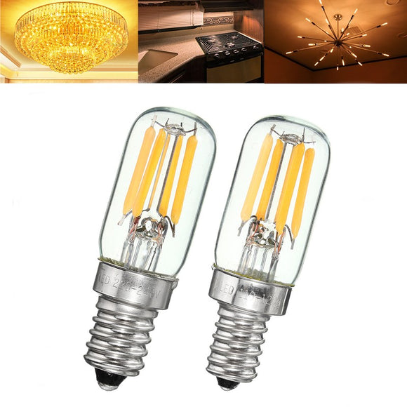 Dimmable Vintage 2W E12 E14 T20 Refrigerator LED COB Filament Bulb Warm White