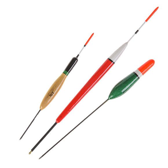 Leo 10pcs 3 Models 14/17/22cm Paulownia Wood Fishing Float Vertical Buoy Hard Tail Fish Float