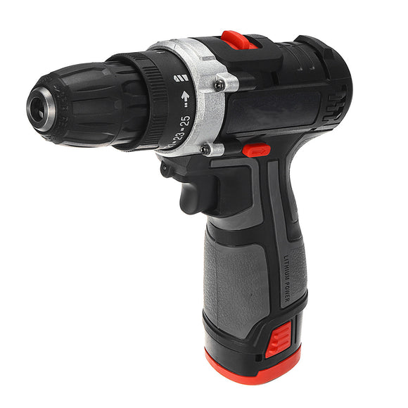 16.8V Cordless Drill 3/8 Keyless Chuck 2 Speed Electric Screwdriver Li-Ion Battery