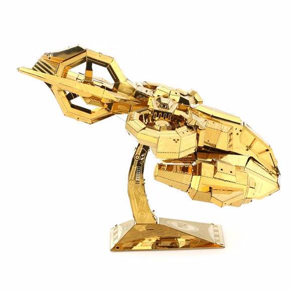 MU TGA-G02 3D Puzzle Model Thubderhawk Gunship Aircraft Color Gold 180*135*90mm
