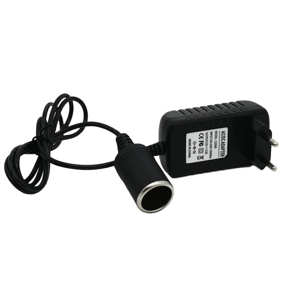 DC 100-240V to AC 12V 2A Power Supply Adapter 24W Ci-garette Socket