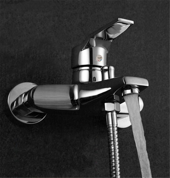 Modern Bathroom Tap Tub Shower Faucet Wall Mount Shower Head Bath Faucet Valve Mixer