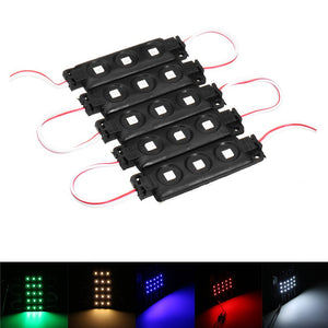 5PCS SMD5050 Waterproof RGB 3LEDs AD Module Colorful Decorative Strip Light DC12V