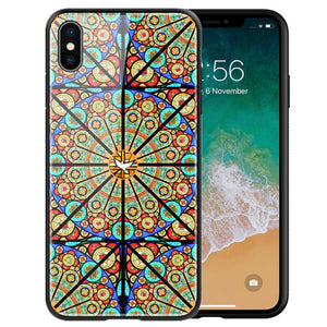 NILLKIN Colorful Shockproof Tempered Glass Anti-scratch Back Cover Protective Case for iPhone XS MAX