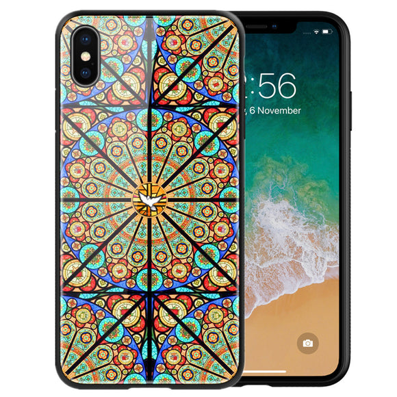 NILLKIN Colorful Shockproof Tempered Glass Anti-scratch Back Cover Protective Case for iPhone XS MAX