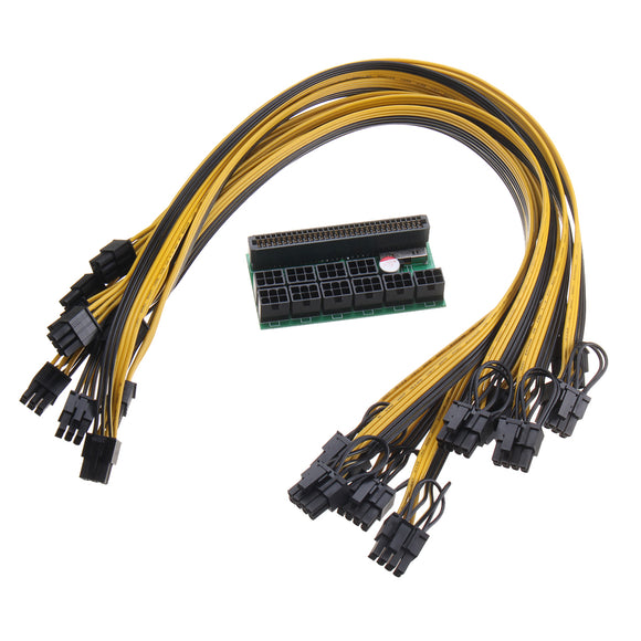 DPS-1200FB Power Supply Breakout Adapter Board+10pcs Cable 6pin for Ethereum Mining