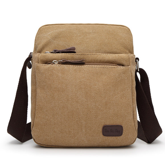 Canvas Men Shoulder Bag Student Crossbody Bag Summer Messenger