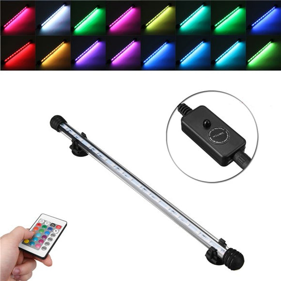 2.5W 40CM Submersible Remote Control/Button 18 LED RGB Night Lamp for Aquarium Fish Tank Pond