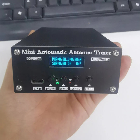 New ATU100 Automatic Antenna Tuner 100W 1.8-30MHz With Battery Inside Assembled For 5-100W Shortwave Radio Stations