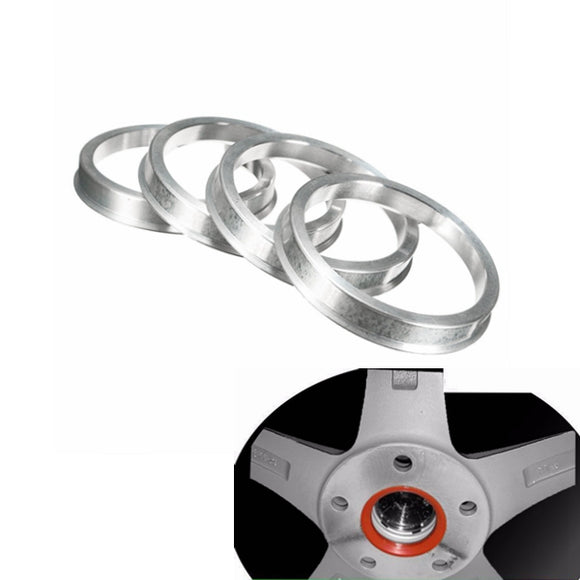 4Pcs 57.1-66.6mm Aluminium Wheel Spigot Reducer Rings Hub Centric Spacer For VW SEAT AUDI MERCEDES