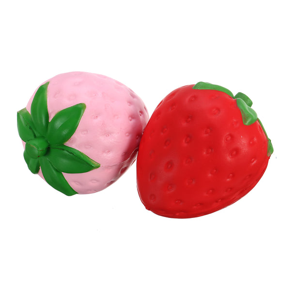 Squishy Slow Rising Strawberry Pressure Release PU Keys Pendant Soft Toy for Cell Phone
