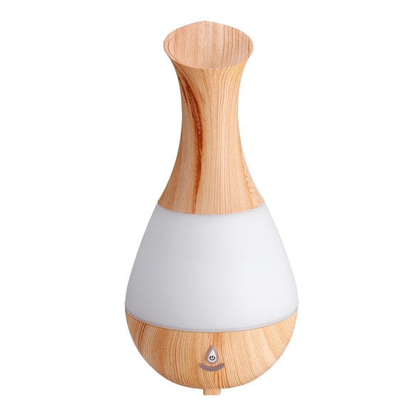 USB Wood Grain Ultrasonic Humidifier LED Color Lamp Timer Air Humidifier Incense Burner