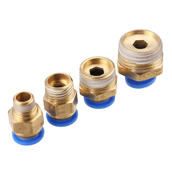Machifit Pneumatic Connector Quick Joint PC Straight Male Thread Pipe Fittings 8-01/02/03/04