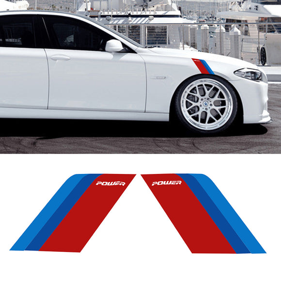 A Pair 17*24cm Car Side Fender Stickers Decals Auto Body Decorative For BMW E90 E60 F30 F10 F07 F34 X1 X3 X4 X5 E70 X6 M2 M3 M5
