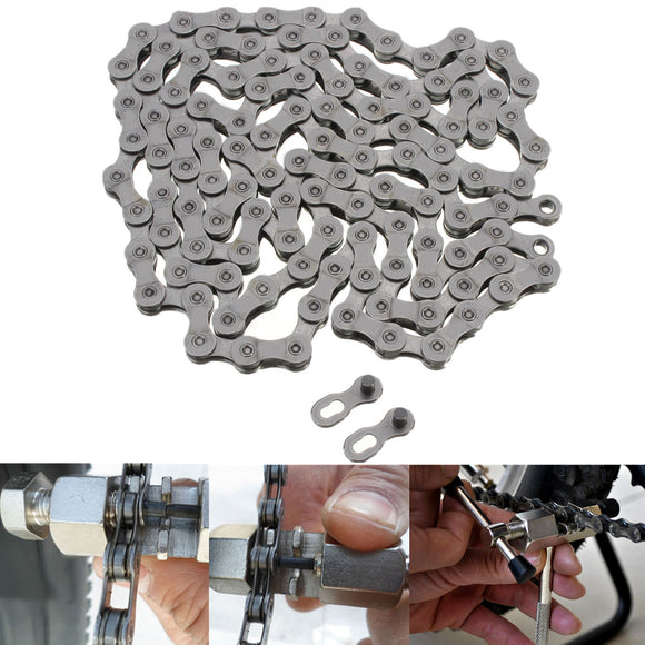 BIKIGHT Bike Chain 10 Speed 116 Links Silver for Shimano/SRAM 10X MTB Systems