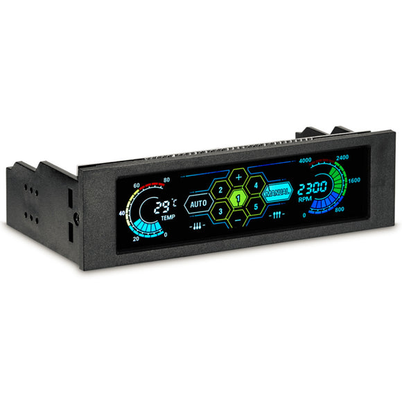 5.25 Color Display Drive Bay PC Computer CPU Cooling LCD Front Panel Temperature Controller Fan Speed Control for Desktop