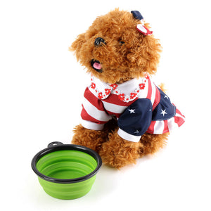 Collapsible Pet Travel Bowl Foldable Dog Compact Feeding Dish Cat Silicone Light Weight Bowl