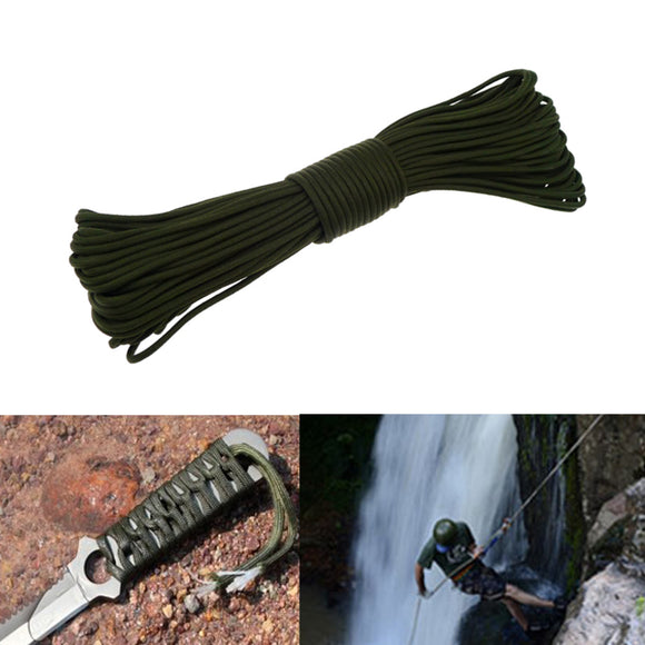 100FT/30M 550lb Paracord Parachute Lanyard 7 Strand Core Emergency Army Green Rope