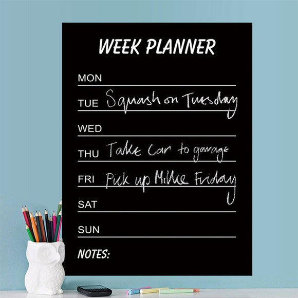 Environmental PVC Teaching Blackboard Removable Chalkboard Stickers Write Week Planner Home Decor