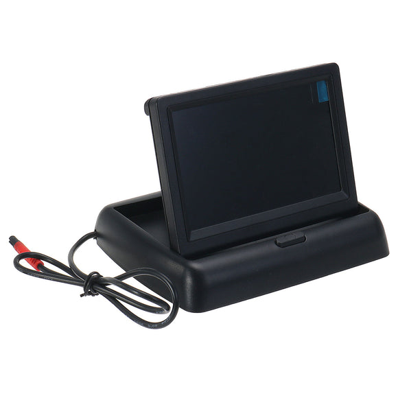 4.3 Inch Foldable LCD Rear View Display Monitor + Car Reverse Backup Parking Camera