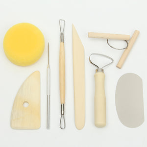 8Pcs Pottery Tools Set Clay Needle Cutter Loop Ribbon Ceramics Clay Sculpting Modeling Tool Kit