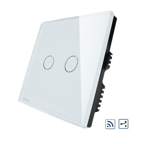 Livolo White Crystal Glass Intermediate&Remote Switch VL-C302SR-61