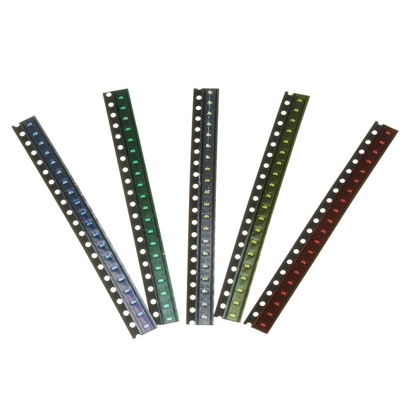 100Pcs 5 Colors 20 Each 0603 LED Diode Assortment SMD LED Diode Kit Green/RED/White/Blue/Yellow