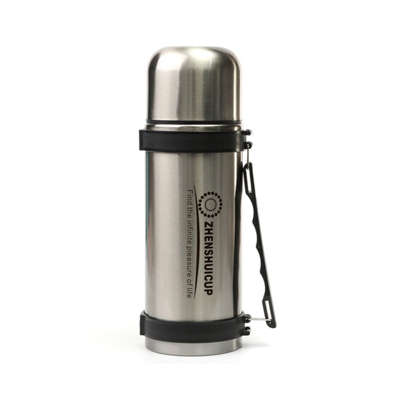 1.2L Large Outdoor Stainless Steel Travel Mug Thermos Vacuum Flask Bottle With Cup
