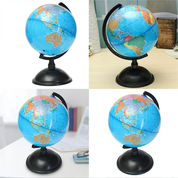 20cm Blue Ocean World Globe Map With Swivel Stand Geography Educational Toy Gift