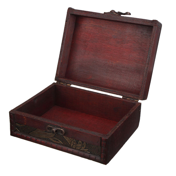 Wooden Large Jewelry Display Box Necklaces Storage Case Ring Desktop Organizer Gift